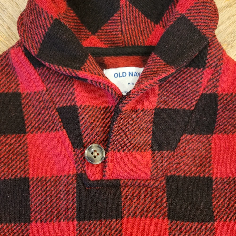 Boys Old Navy Buffalo Check Pullover size M (8)